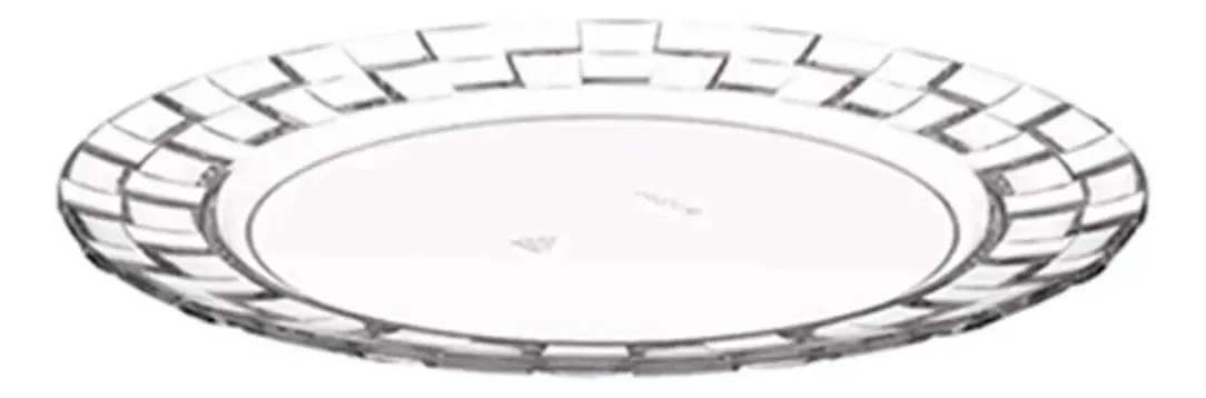 48 Pratos Transparentes Médios Para Servir Sobremesa Lanches Transparente