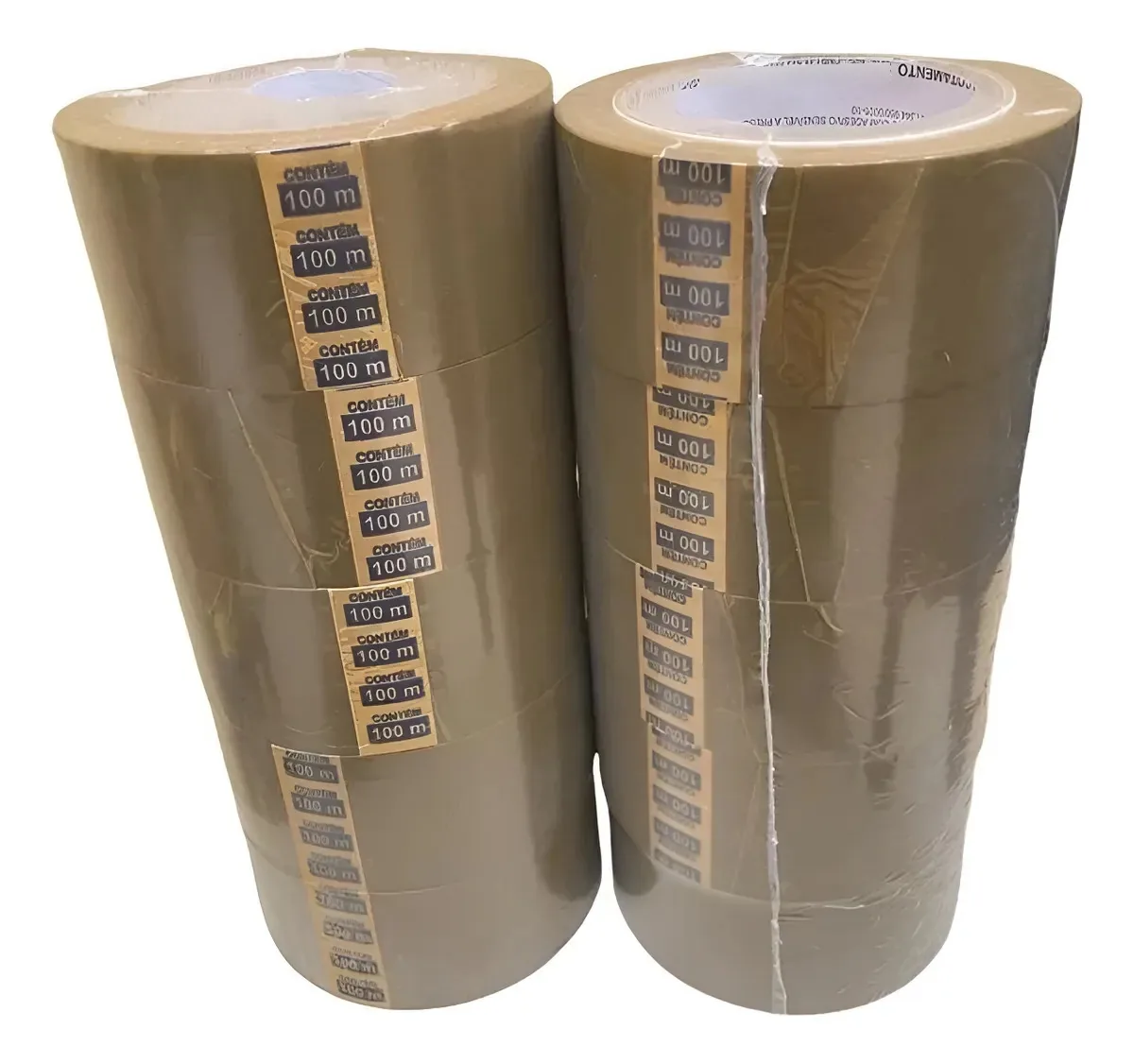 30 Fita Adesiva Marrom 45mm X 100metros - 30 Unidades Marrom Lisa