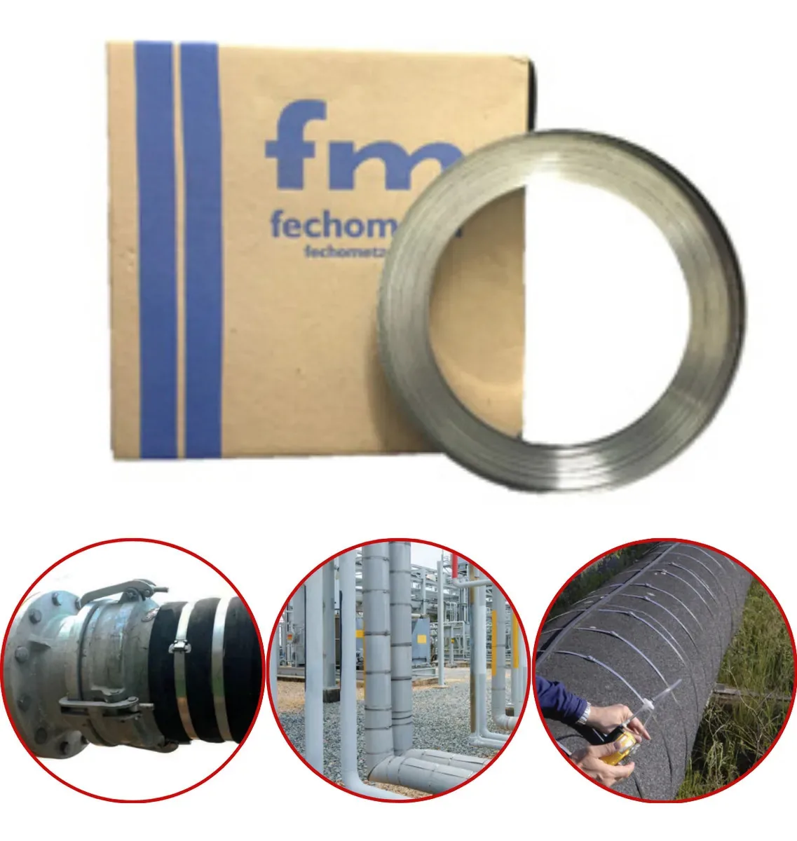 Fita de Aço Inox AISI 430 Para Arquear e Cintelar 1/2" x 25 Metros