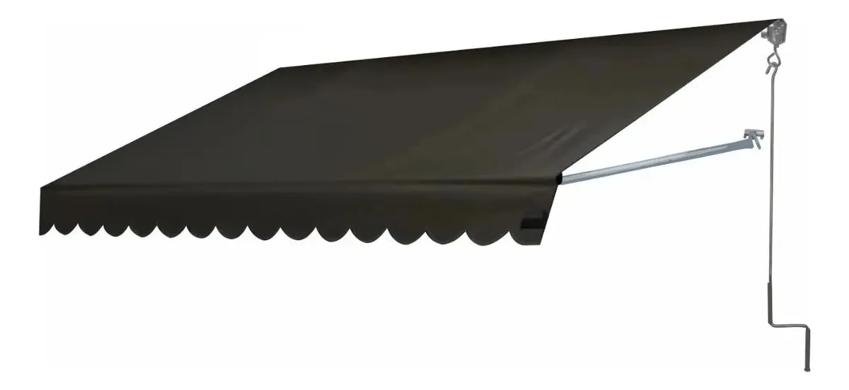 Toldo Completo 4,00x2,50x2,00 De Avanço Cor Preto