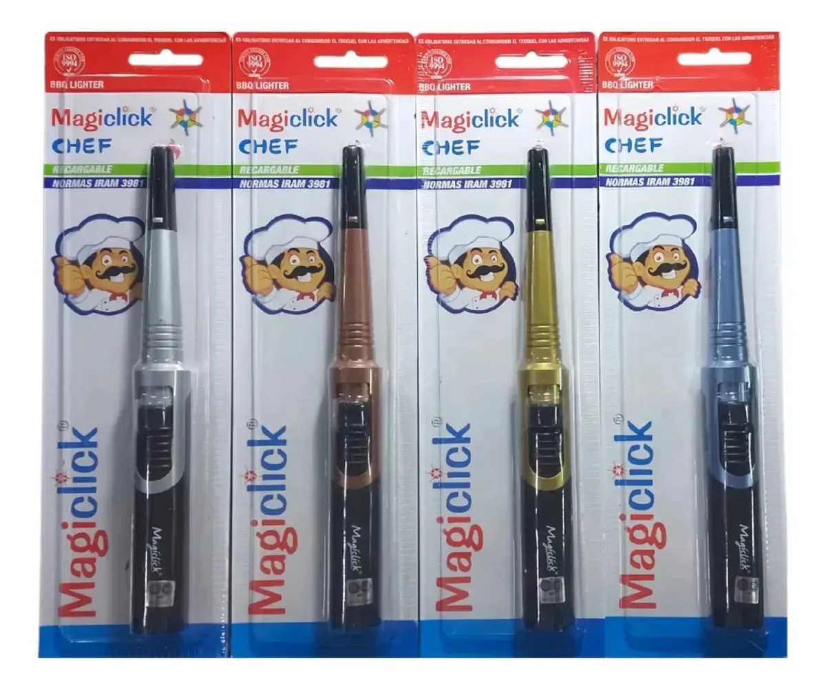 Isqueiro Magiclick Chef Recarregável X4 Unid.