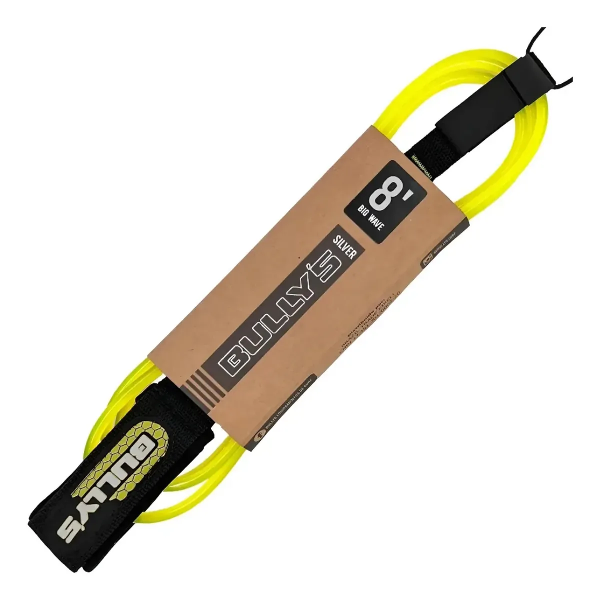 Leash Bullys Silver Funboard 8" (2,44m) Amarelo com Giro