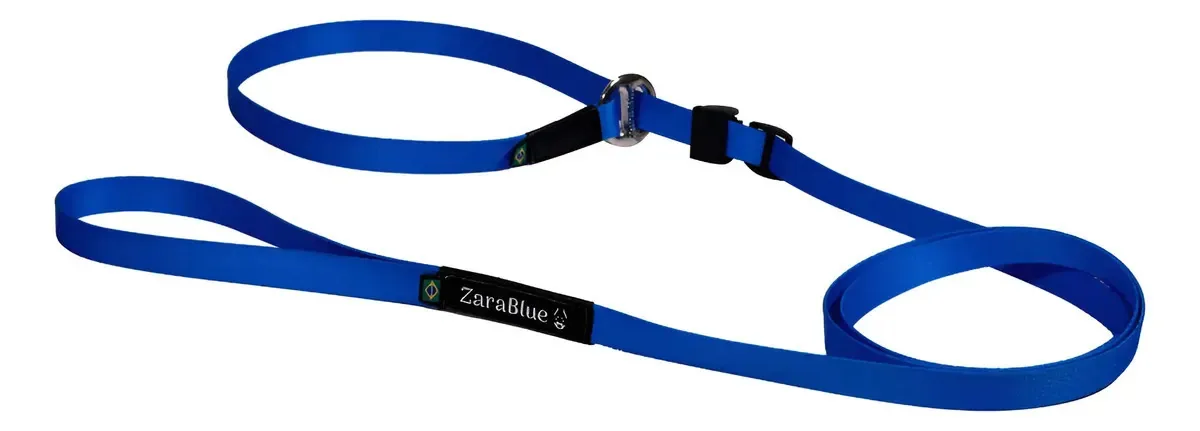 Guia Unificada Grande (2m) Zarablue Speed Adestramento Cacho Cor Azul