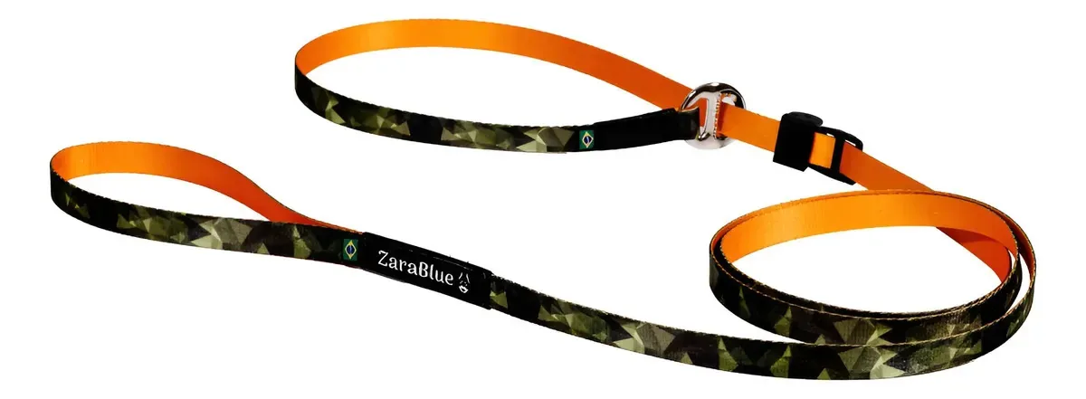 Guia Unificada Grande (2m) Zarablue Speed Adestramento Cacho Cor Forrest