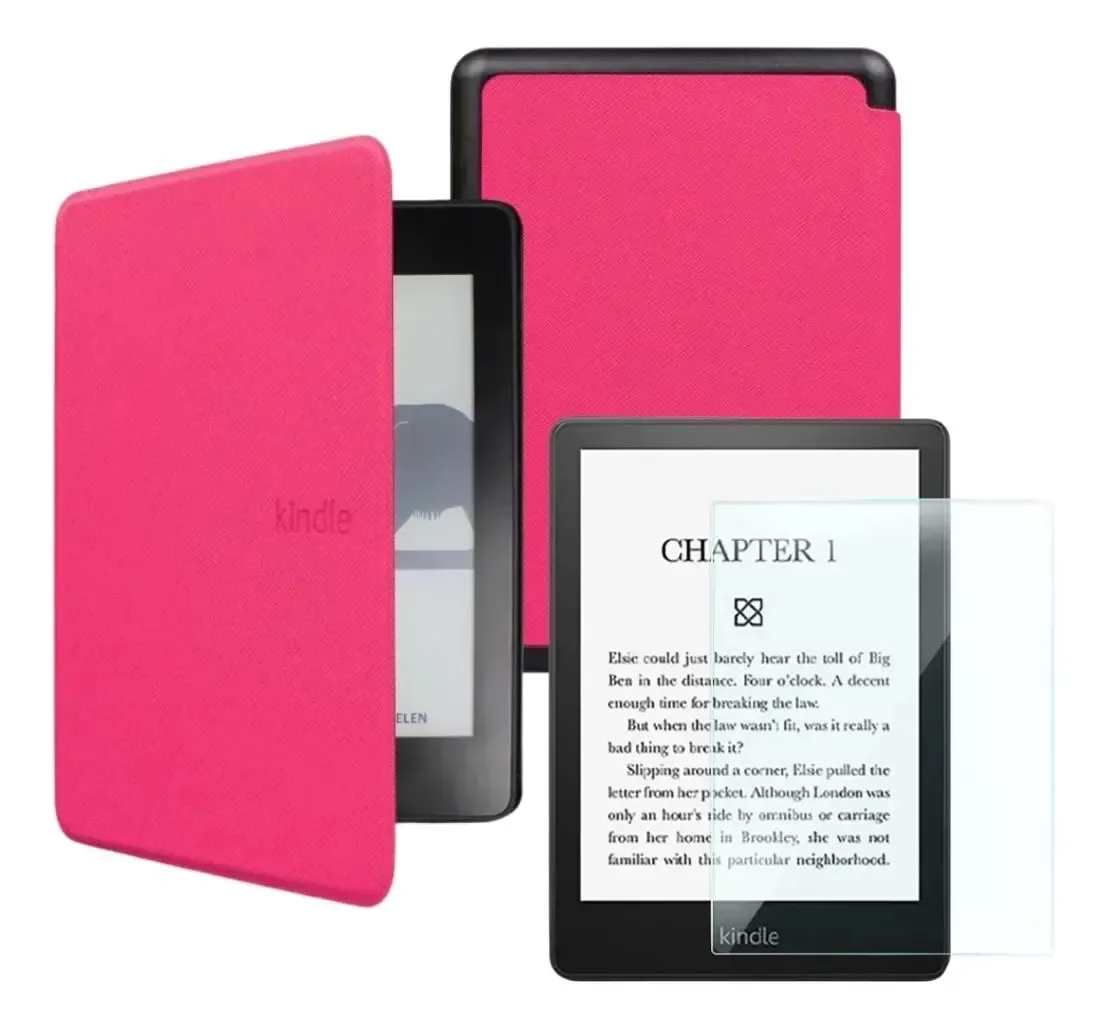 Capa Para Kindle 10 Geração 2019 + Vidro - Couro Sintético