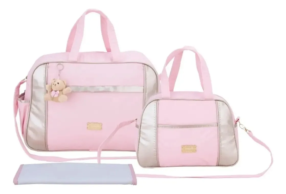 Kit Bolsa Maternidade Baby Sunshine 3pçs Rosa