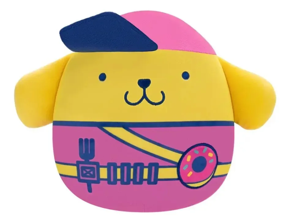 Pelúcia Pompompurin Arcade 21cm Sanrio Squishmallows Sunny Amarelo E Rosa