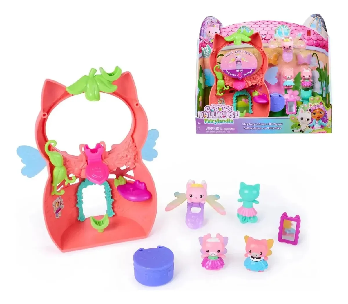 Brinquedo Fairylandia Kitty Fada Gabby Dollhouse Sunny Rosa