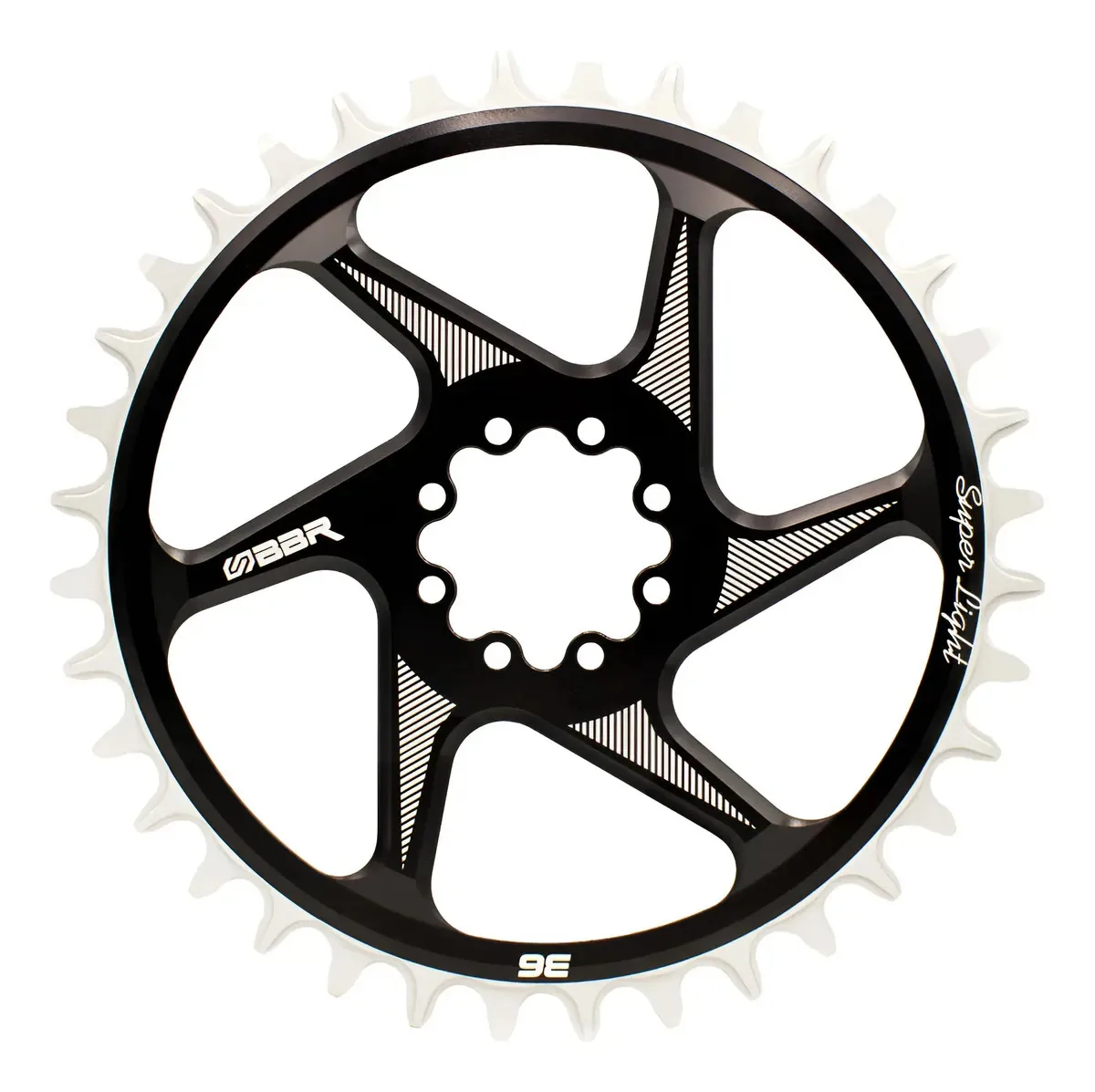 Coroa Bbr Compatível Com Sram 8 Furos T-type Offset 0/3/6mm Cor 36 Dentes 6mm Offset