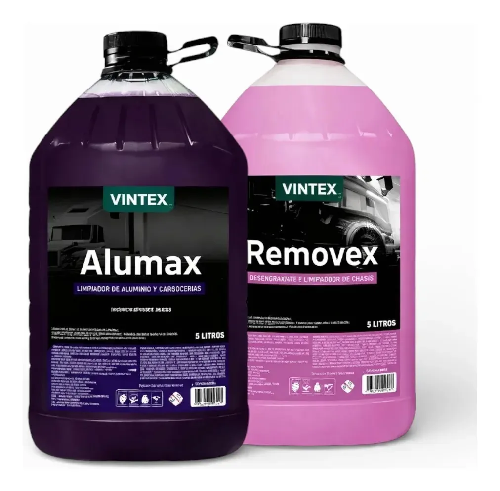 Alumax + Removex Vintex 5l Limpa Baú Chassi Rodas