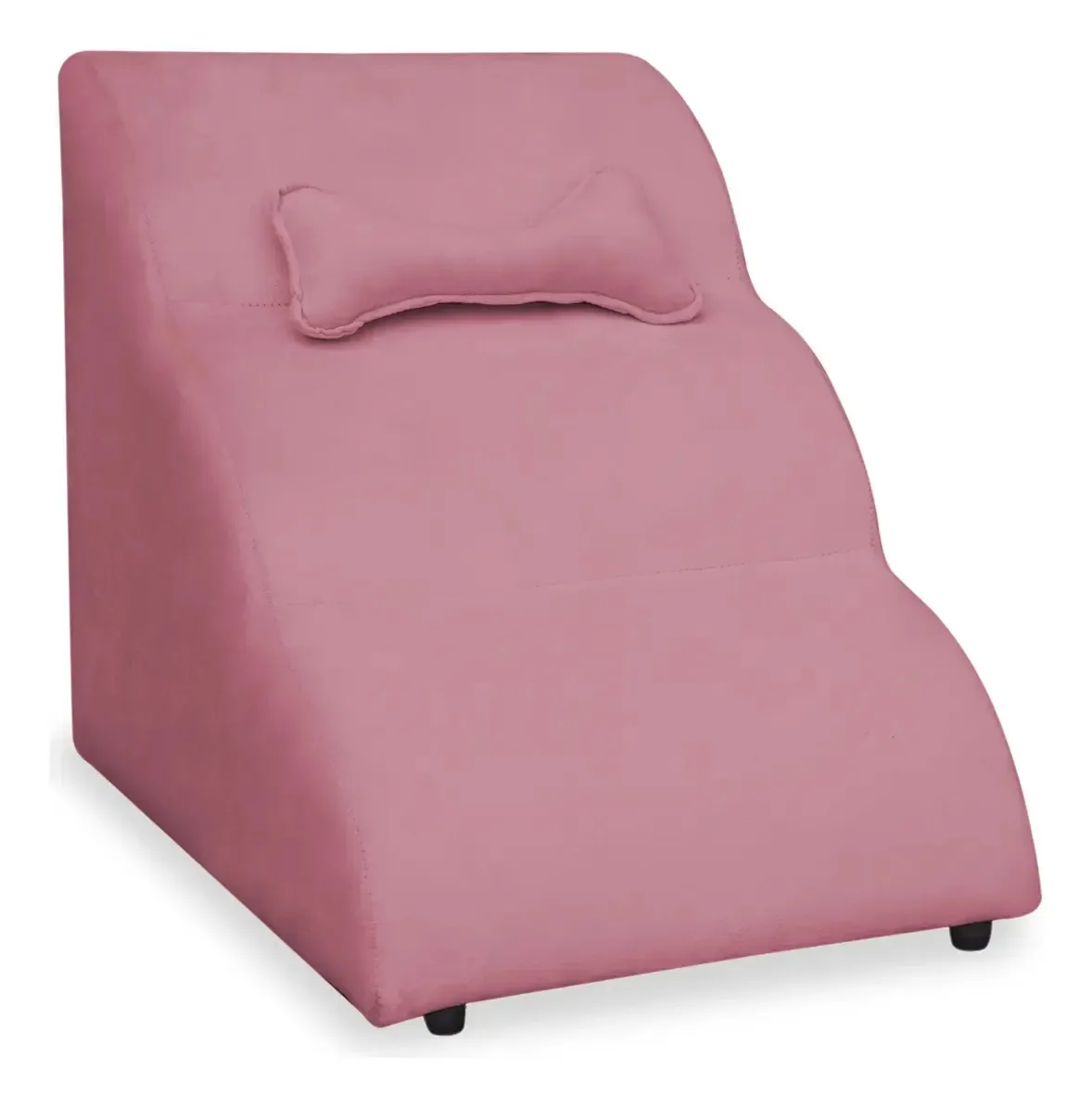 Escada Nuvem Degraus Rampa Para Cachorro Veludo Cor Rosa