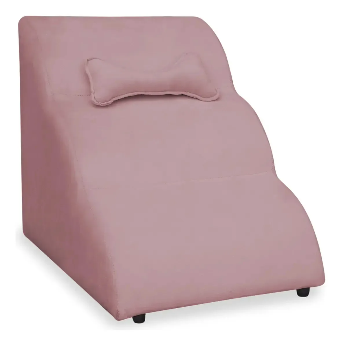 Escada Nuvem Degraus Rampa Para Cachorro Veludo Cor Rose