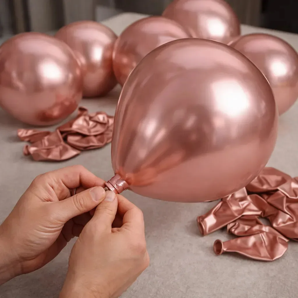 Kit 50 Bexigas Metalizadas Premium Decoração Festa Hélio Rose