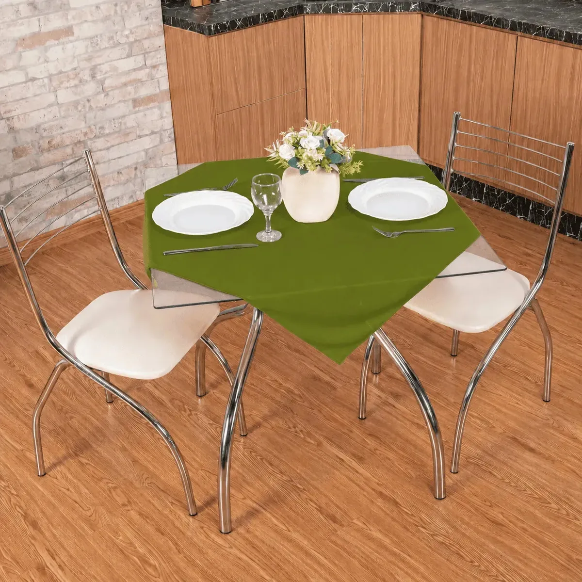 Kit 10 Toalhas Cobre Manchas 75x75 Mesa Festa Buffet Oliva Lisa