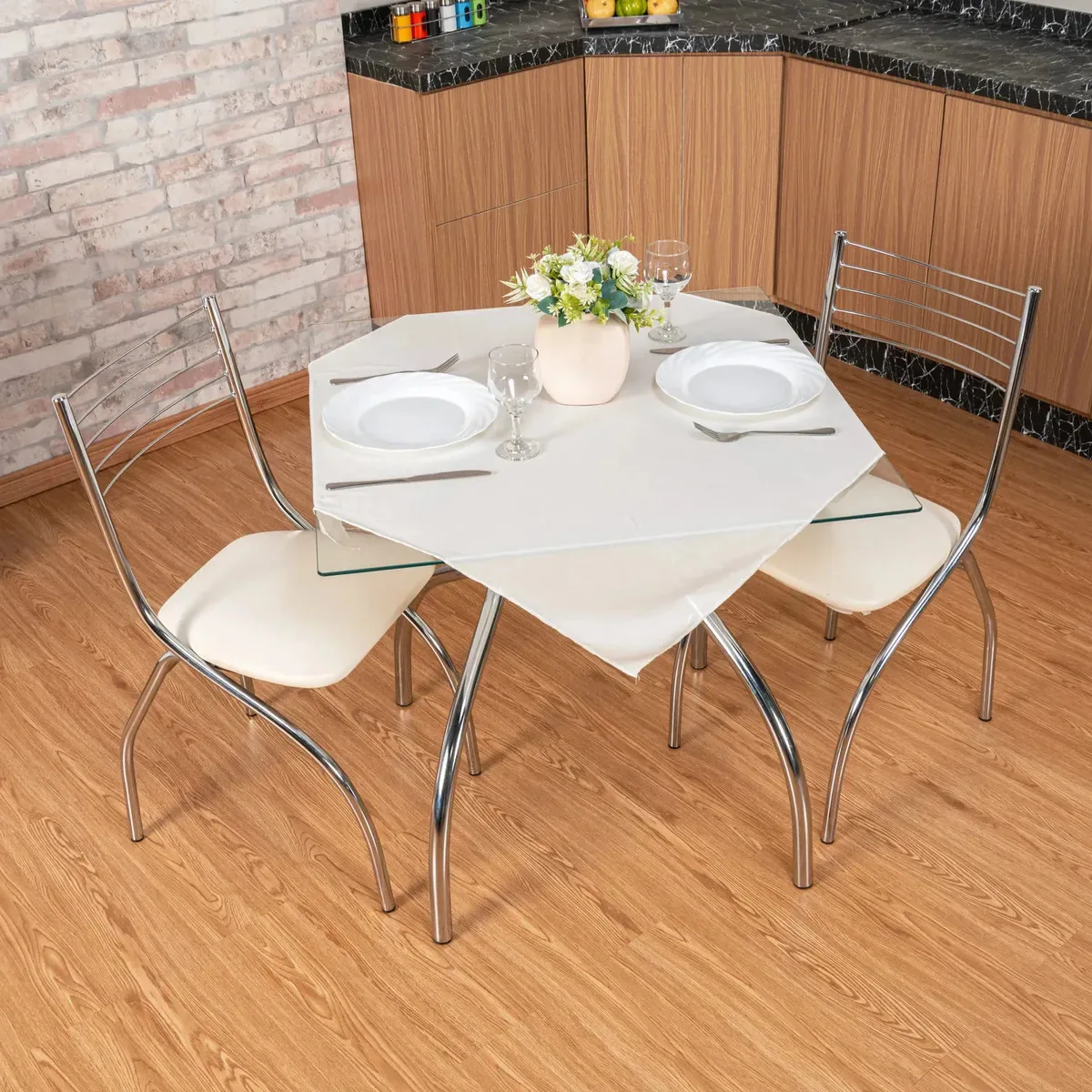 Kit 10 Toalhas Cobre Manchas 75x75 Mesa Festa Buffet Palha Lisa