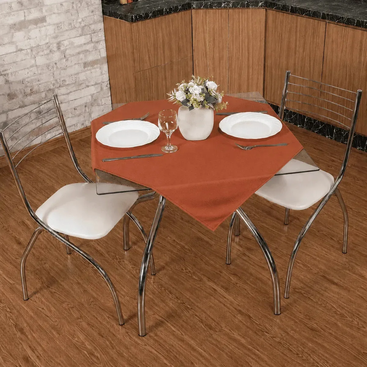 Kit 10 Toalhas Cobre Manchas 75x75 Mesa Festa Buffet Telha Lisa