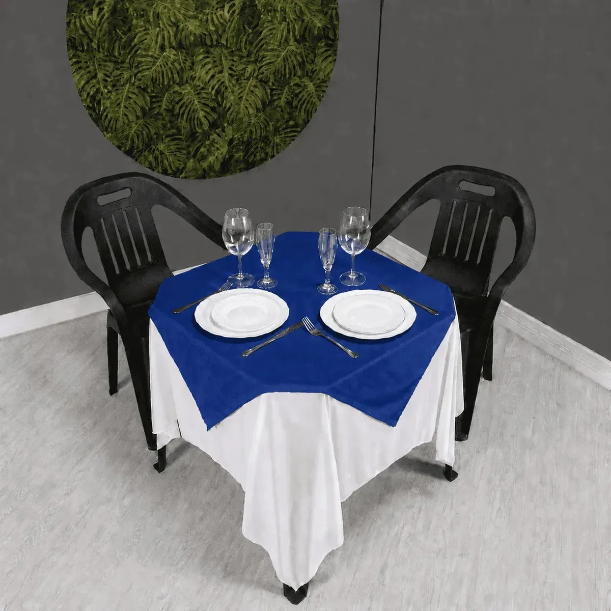 Kit Completo 15 Toalhas Mesa Com 15 Cobre Manchas Royal Lisa