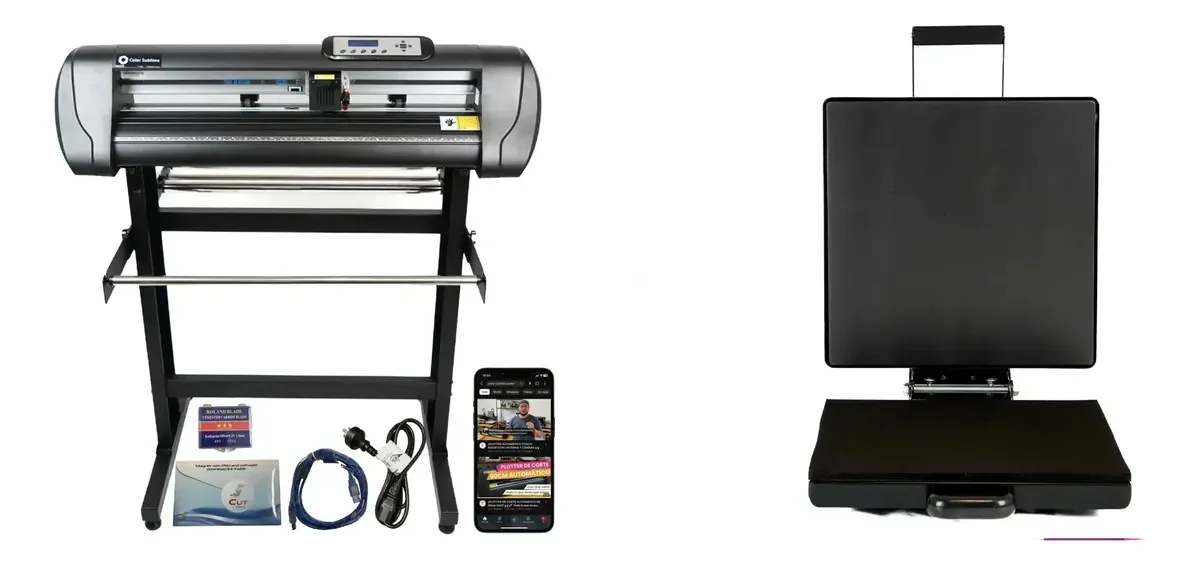 Plotter de corte de vinil com impressão sublimadora 38x38 Dtf + 60 cm