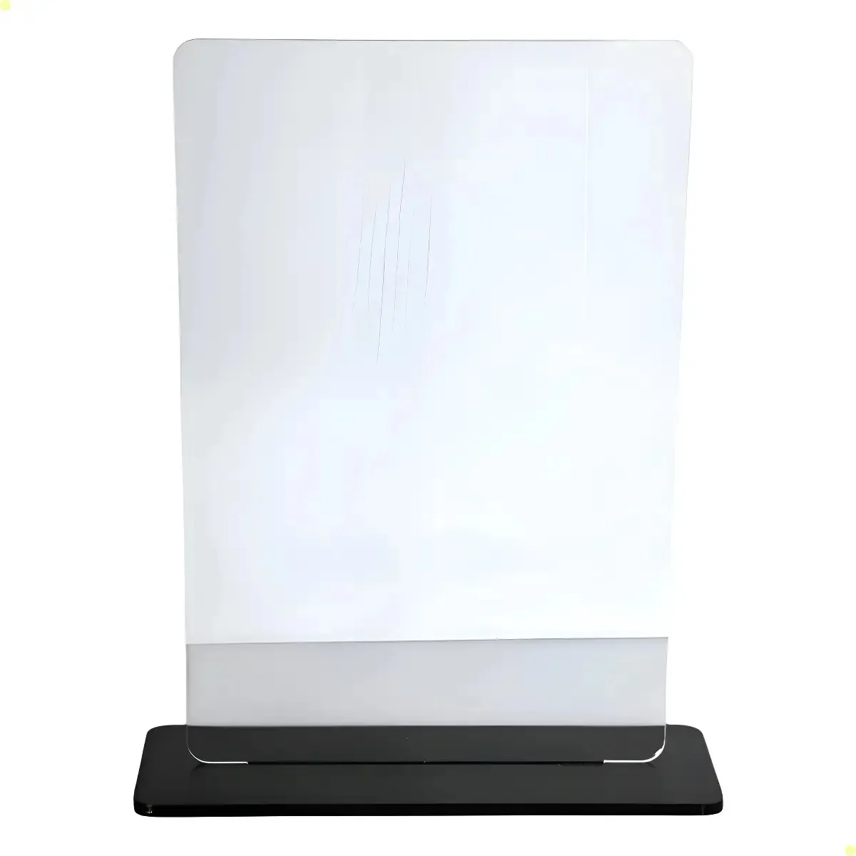 10 Placas Troféu Acrílico Cristal 2mm 10x15cm C/base Preta