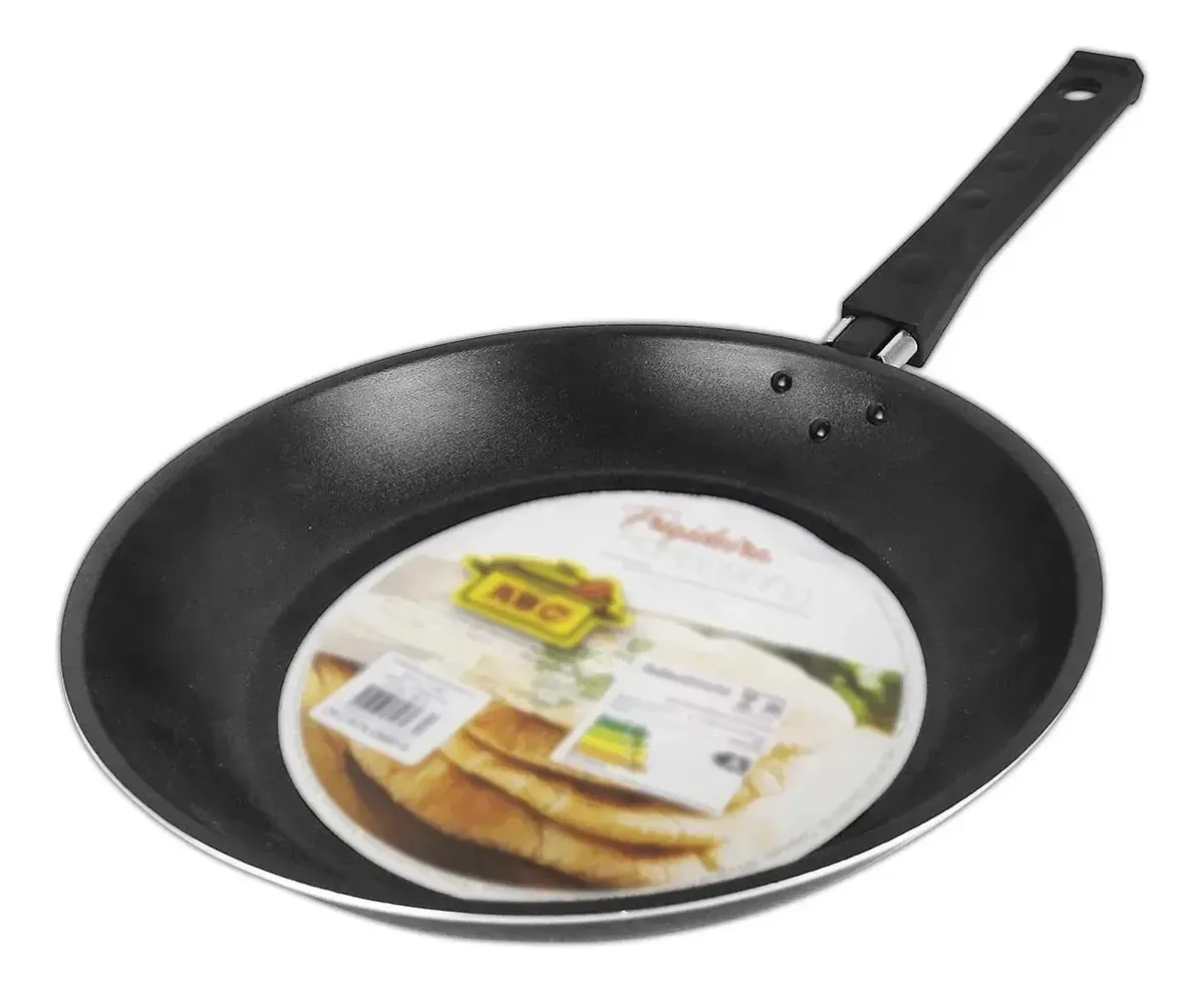Frigideira Antiaderente Média 24 Cm Cozimento Uniforme Preto