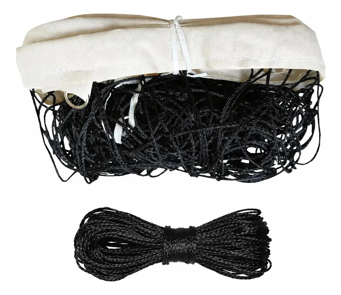 Rede De Vôlei 4m 1 Lona Nylon Para Recreativo Preto