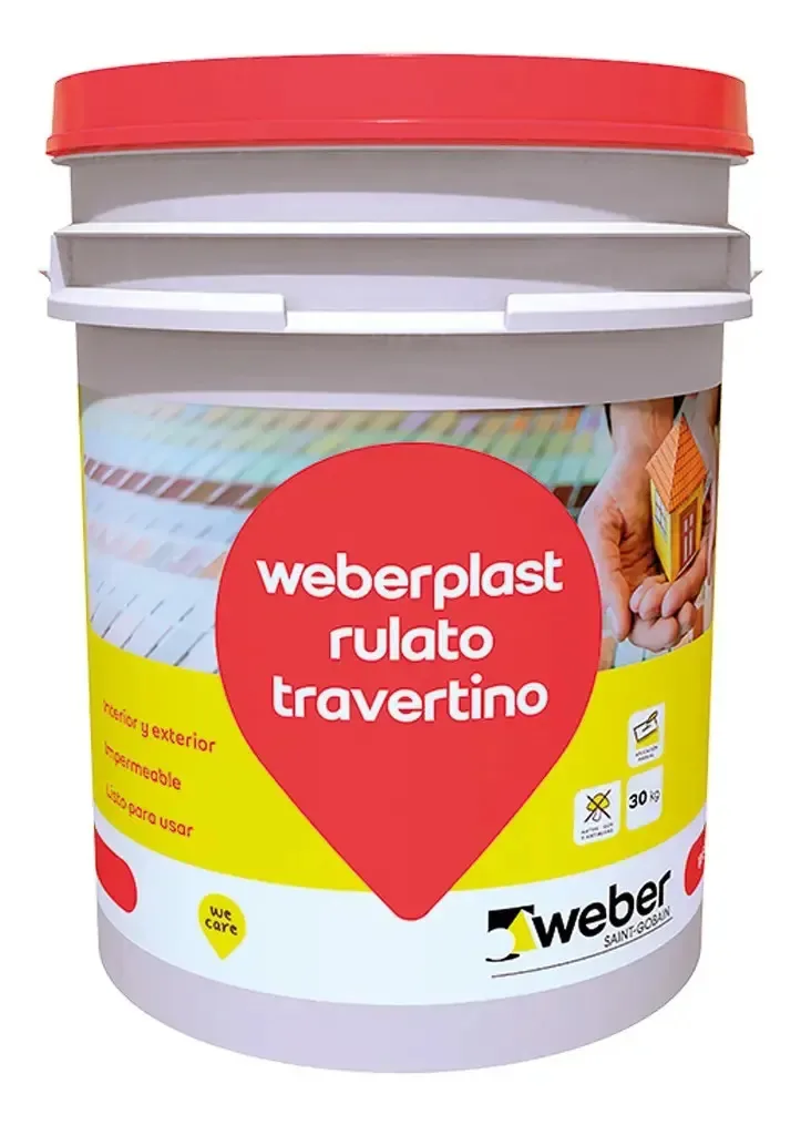 Revestimento texturizado de marfim Weberplast Rtg X 30kg