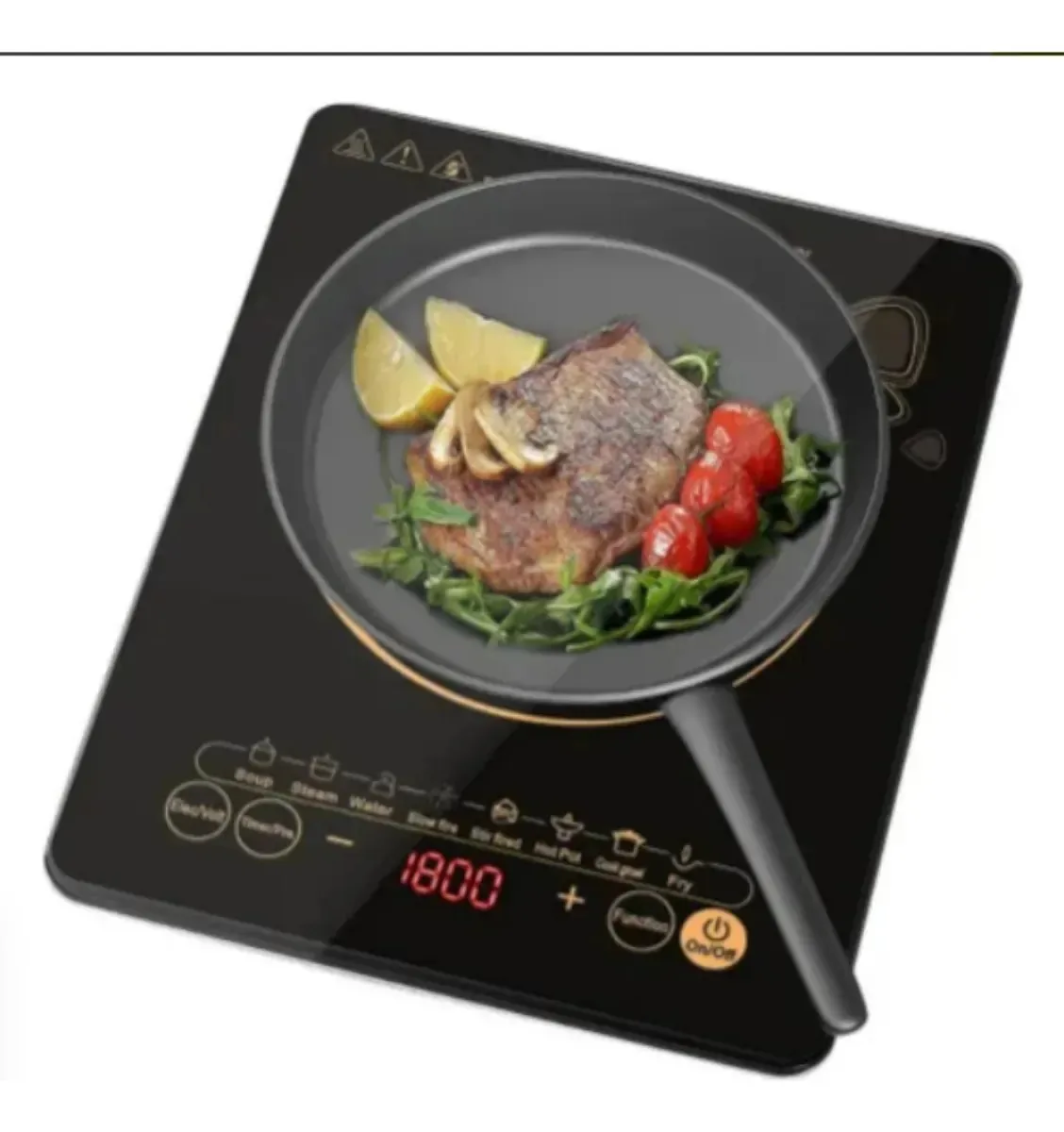 Fogão Cooktop Indução Portátil 1 Boca Hibull Camping Preto