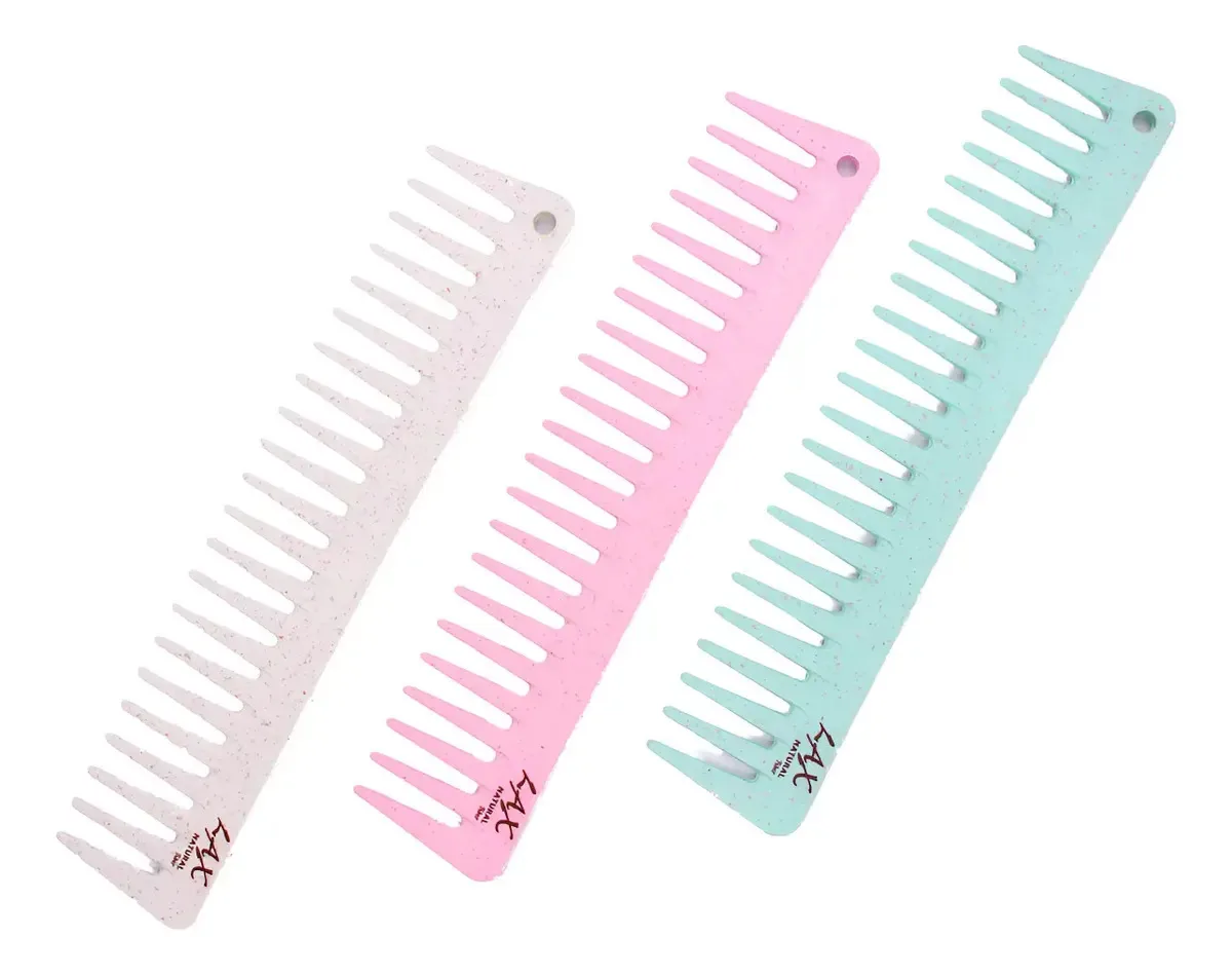Kit 3 Pentes Longos Dentes Largos Toda Extensão Profissional