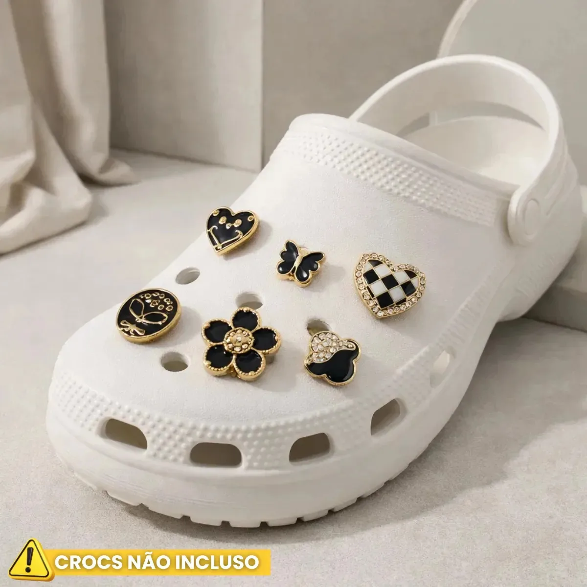Enfeite Pingente Jibbitz Kit Pins Para Menina Babuche Top