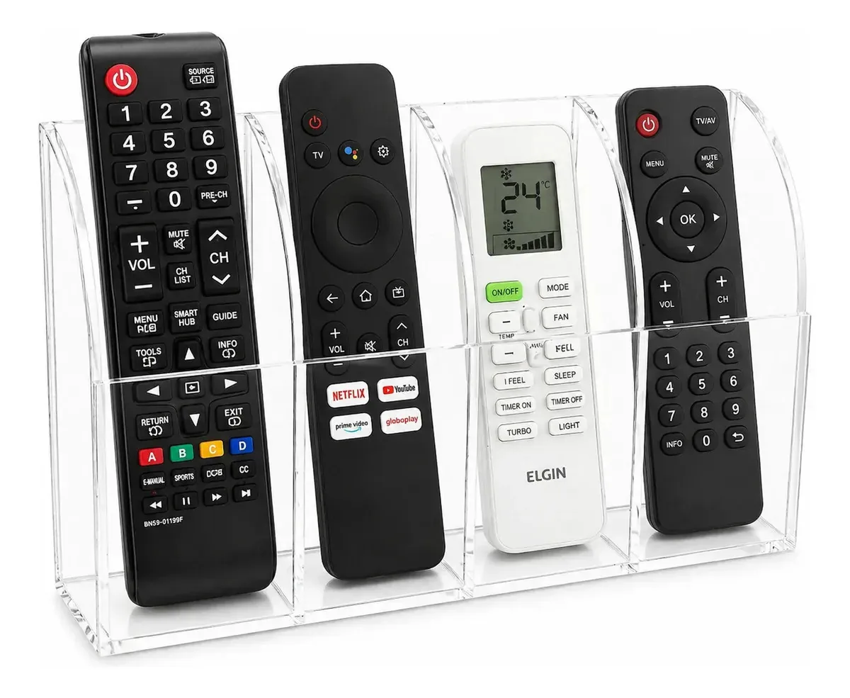 Suporte De Parede Nikkey Signs Para 4 Controles Remotos Transparente