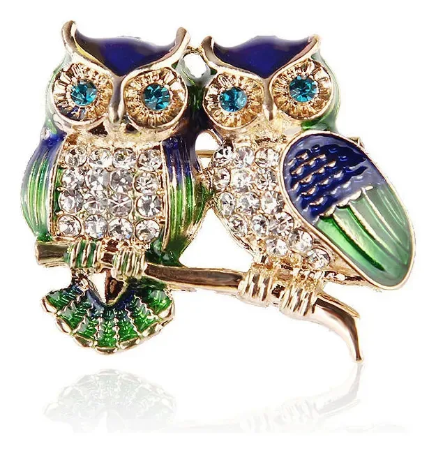 Broche De Coruja Feminino Strass Pin Botton Acessório