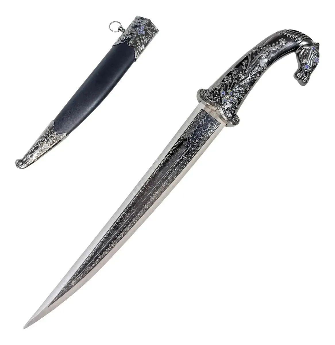 Adaga Faca Atilla Punhal Cavalo Do Grande Líder Hunn Preto