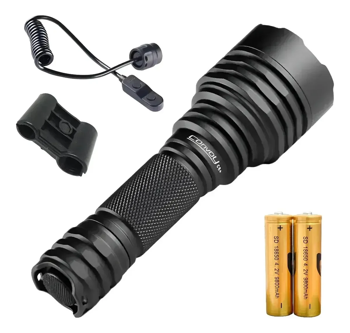 Lanterna Táctica Recarregável Convoy C8+ Led Cor Preto Luz Branco