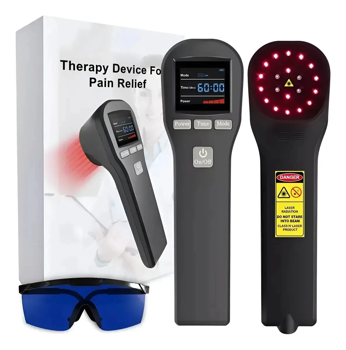 Laser Fisioterapia 808nm 650nm Infravermelho Profissional Preto