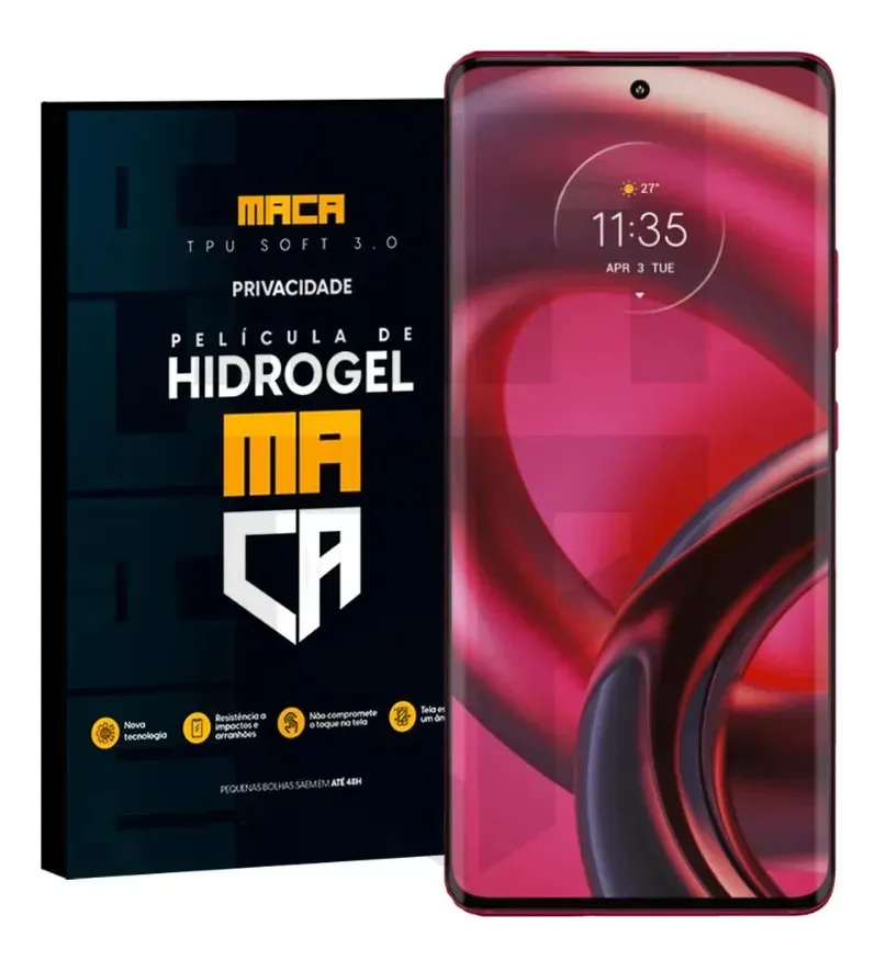 Película Hidrogel Frontal Motorola Signature Privacidade