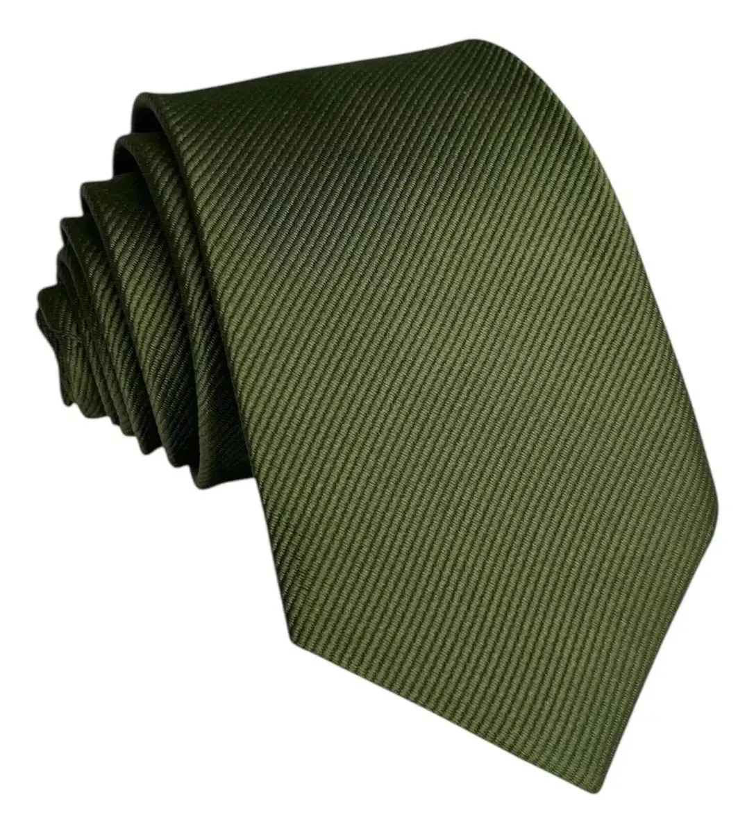 Gravata Df Gravatas Gravata Slim Verde Oliva Tipo Slim Liso Cor Verde-musgo - Adultos
