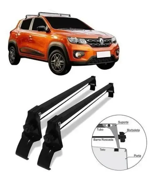 Rack De Teto Bagageiro Renault Kwid 2019