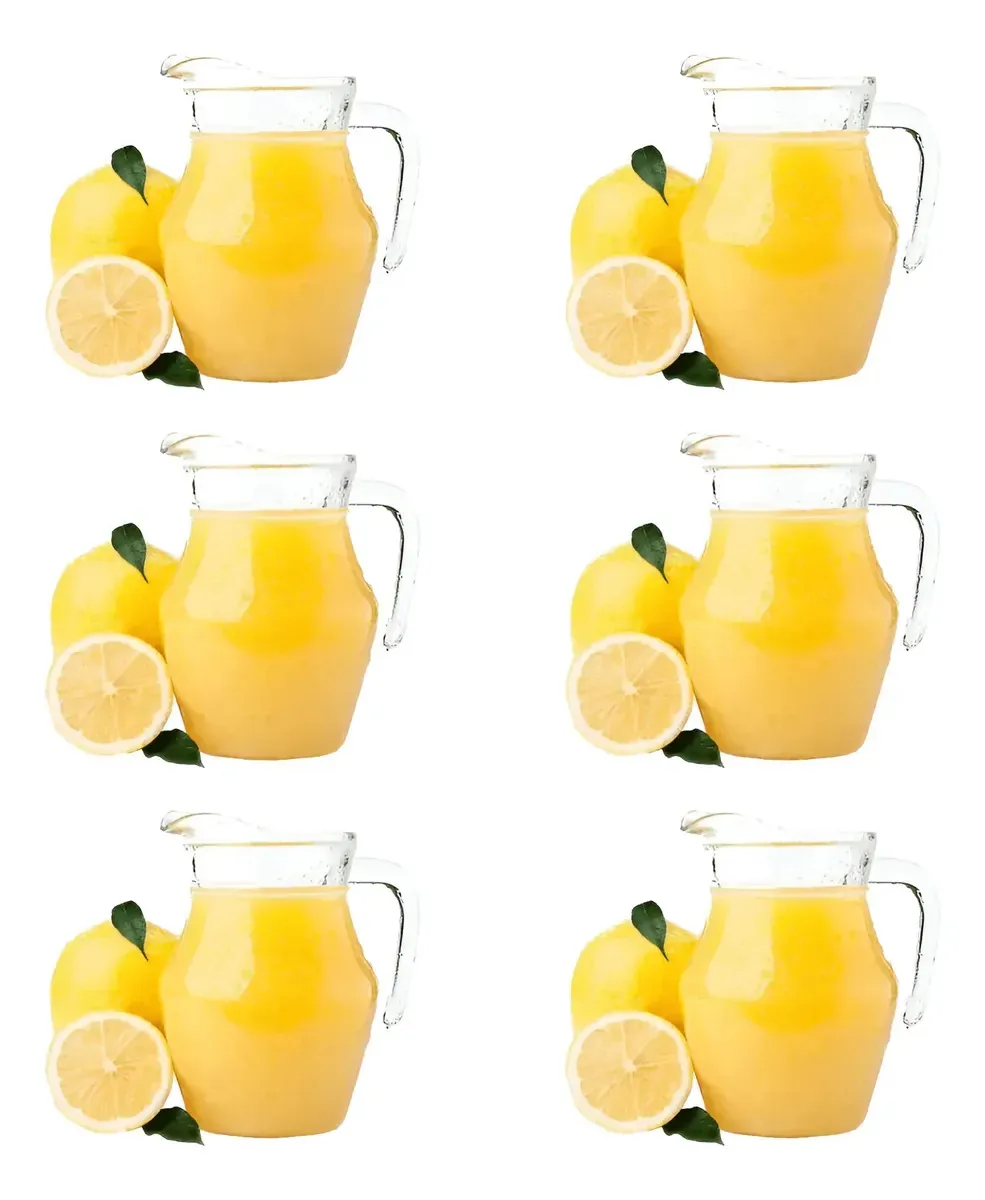Kit C/ 6 Jarras De Vidro 500 Ml Restaurante Buffet Suco Agua Transparente