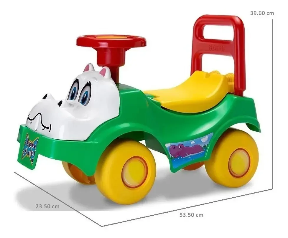 Rondi Andarin Hippo Color Baby Drag Walker