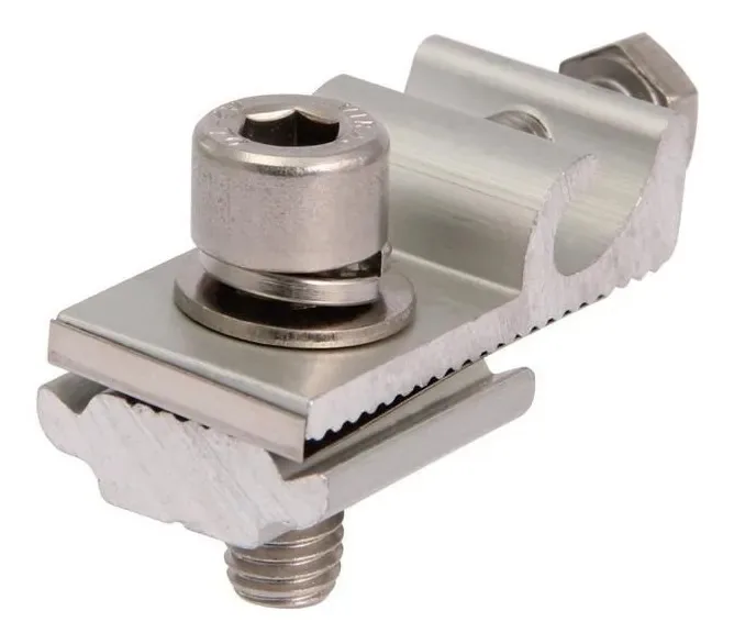 Conector Grampo Para Aterramento Em Energia Solar - 16 Peças