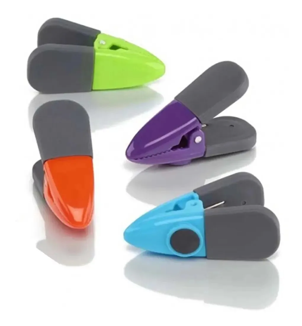 Unidades magnéticas coloridas Broches Close Bags Clip X4