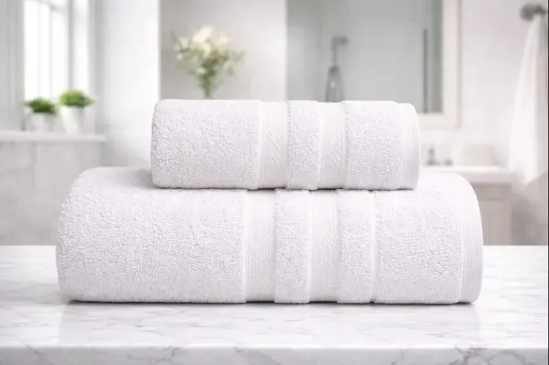 Conjunto de toalhas e toalhas de algodão Danubio Classic 400 grs 100% branco
