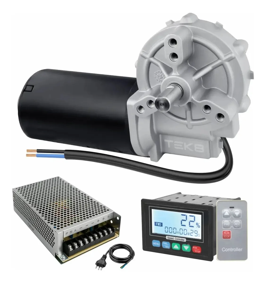 TEK8 Motorredutor Motoredutor 12V 15 RPM Corrente doméstica