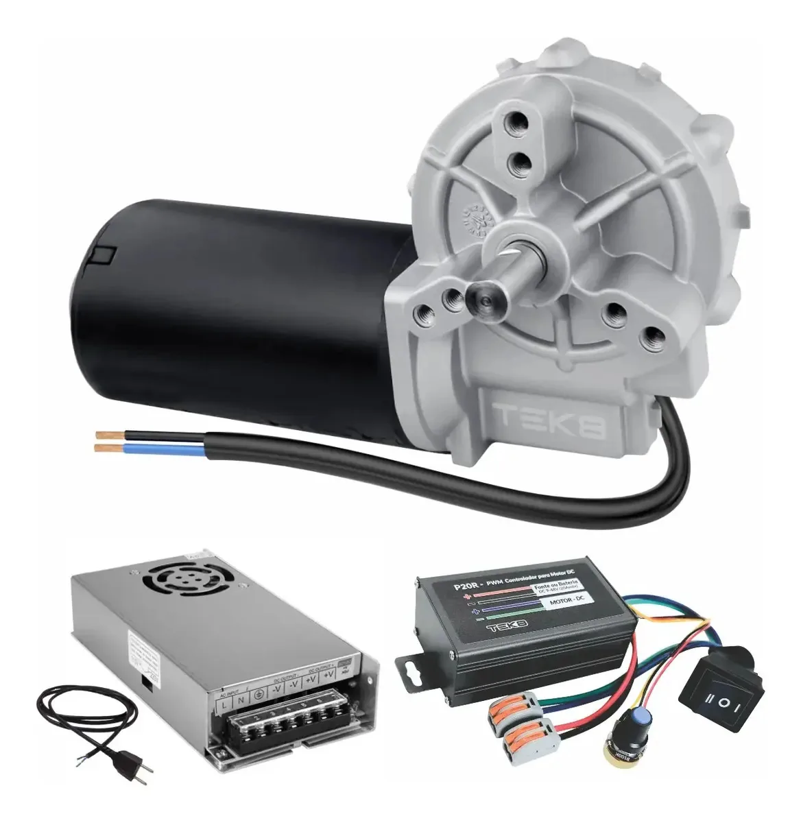 TEK8 Motor Redutor 12V DC 82 RPM Corrente doméstica