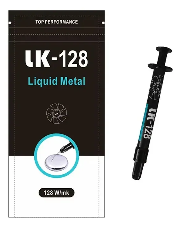Pasta Térmica Metal Líquido Lk-128 5g - 128 W/mk Ps5 Delid Cinza