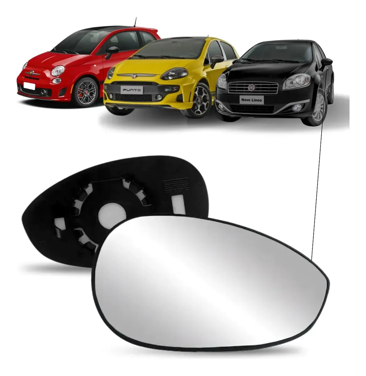 Vidrios De Espelhos Lateral Para Carro/caminhonete Fitam 45053pvd