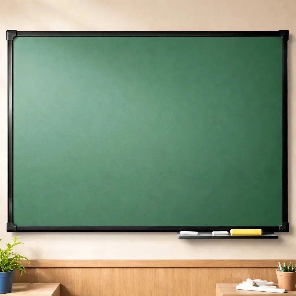 Quadro de giz verde 75x100cm + Acessórios verdes