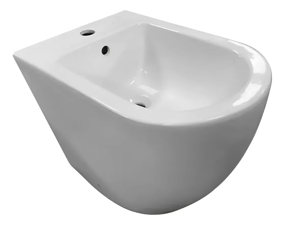 Bidê branco Peirano Stone Bid104-1 Bidê branco de 1 furo Bidê sanitário de banheiro