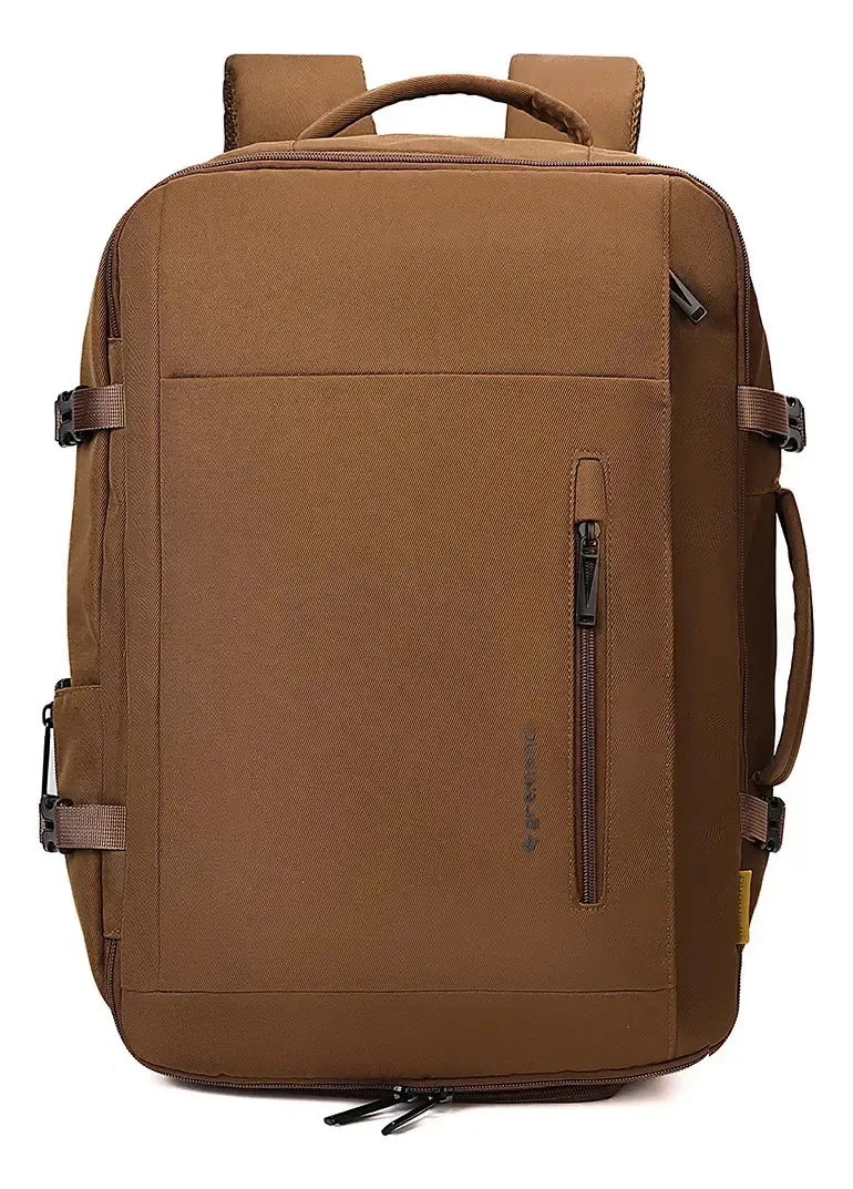 Mochila de viagem de 30 litros para sapatos Gremond (KLE) em marrom sólido - Kleger - Mala tipo 180 aberturas - Cabine de avião Traveler com divisões impermeáveis