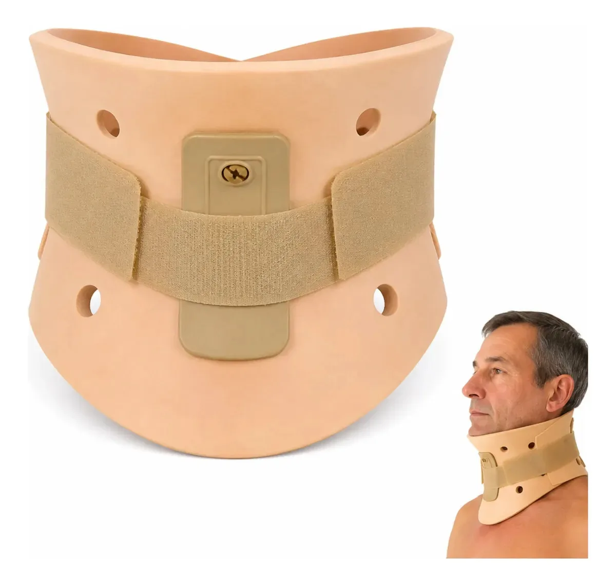 Colar ortopédico Biosport Colar cervical, cor da Filadélfia, marrom claro, tamanho L